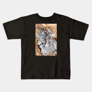 Abstract Rustic Orange Texture Erosion Kids T-Shirt